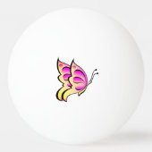 Balle De Ping Pong papillon rose - ajouter un nom (Dos)