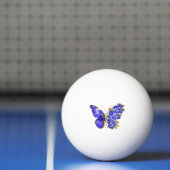 Balle De Ping Pong Papillon saphir à fleurs (Filet)