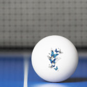 Balle De Ping Pong Papillons volants bleus Morpho (Filet)