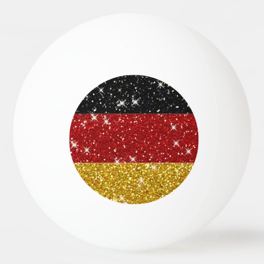 Balle De Ping Pong Parties scintillant Allemagne Drapeau avec étincel (Devant)