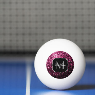 Balle De Ping Pong Parties scintillant rose foncé brillant scintille