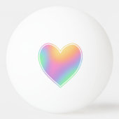 Balle De Ping Pong Pastel Rainbow Heart (Devant)