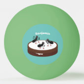 Balle De Ping Pong Patinage sur glace de fourmis joyeuses sur dessin (Dos)