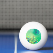 Balle De Ping Pong Paysage Abstrait vert moderne (Filet)