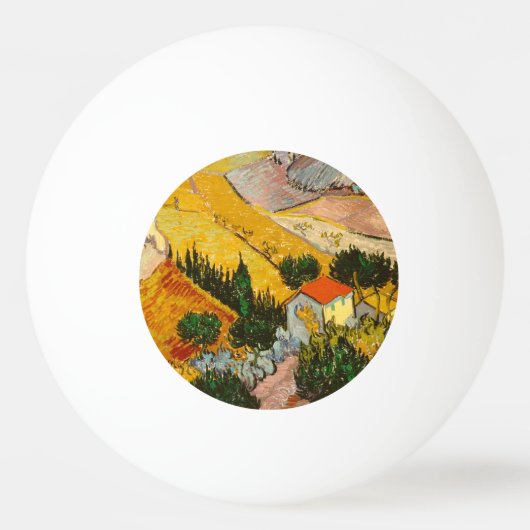 Balle De Ping Pong Paysage avec Maison et PloughmaVincent van Gogh (Devant)