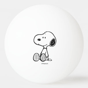 Balle De Ping Pong PEANUTS Snoopy on Black White Comics