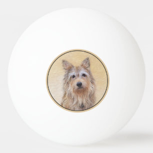Balle De Ping Pong Peinture Berger Picard - Joli art original chien