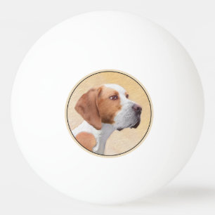 Balle De Ping Pong Peinture de pointeur - jolie art original de chien