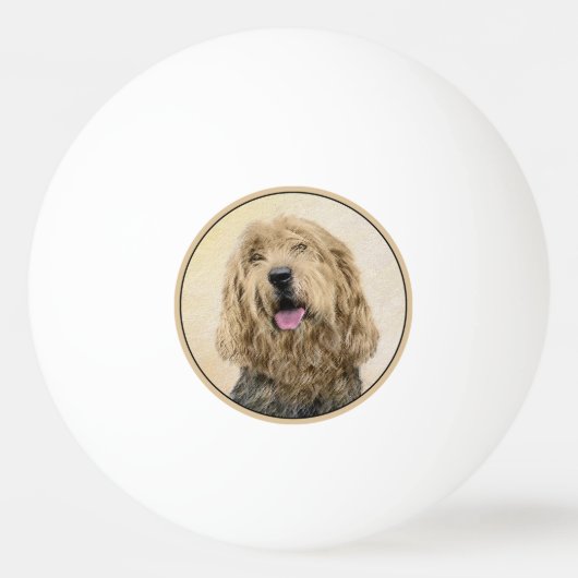 Balle De Ping Pong Peinture d'Otterhound - Joli art original de chien (Devant)
