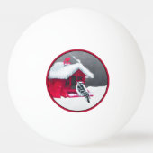 Balle De Ping Pong Peinture Downy Woodpecker - Art original pour oise (Dos)