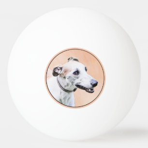 Balle De Ping Pong Peinture Greyhound - Cute Original Chien Art