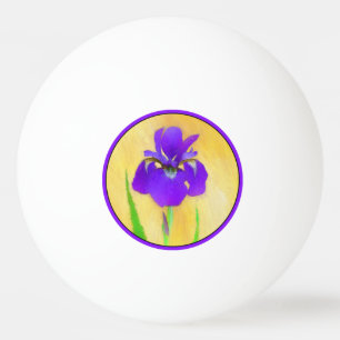 Balle De Ping Pong Peinture Iris à pois pourpre - Chien original mign