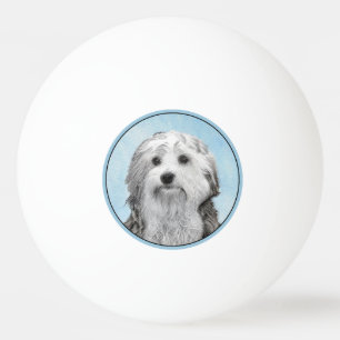 Balle De Ping Pong Peinture Lowchen - Cute Original Chien Art