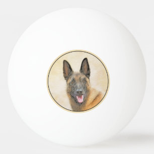 Balle De Ping Pong Peinture Malinoise belge - Cute Original Chien Art