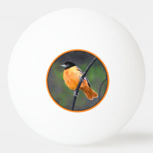 Balle De Ping Pong Peinture Oriole - Art Oiseau Original