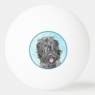Balle De Ping Pong Peinture russe Terrier noir - Chien original migno