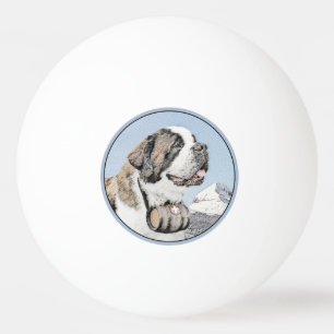 Balle De Ping Pong Peinture Saint Bernard - Cute Original Chien Art