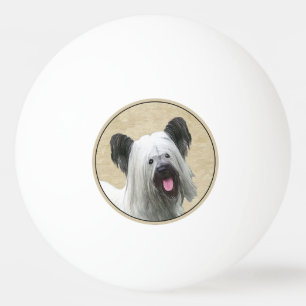 Balle De Ping Pong Peinture Skye Terrier - Cute Original Chien Art