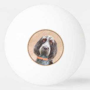Balle De Ping Pong Peinture Spinone Italiano - Belle Art Original Chi