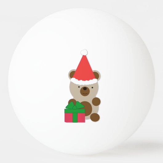 Balle De Ping Pong Père Noël Bear (Devant)