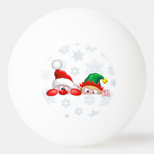 Balle De Ping Pong Père Noël et Elfe Personnages mignons et drôles qu