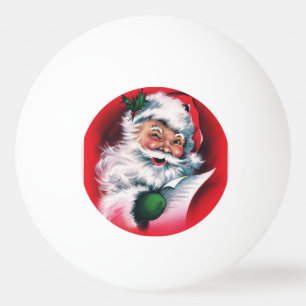 Balle De Ping Pong Père Noël vintage, Joyeux Noël, heureux Père N