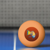 Balle De Ping Pong Perroquet - Conception Abstraite - Découpé d'une p (Filet)