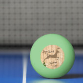 Balle De Ping Pong Personalized doe Christmas bauble wooden backgroun (Filet)
