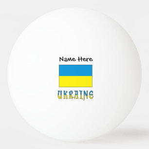 Balle De Ping Pong Personnalisation du drapeau ukrainien et ukrainien