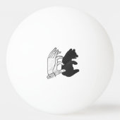 Balle De Ping Pong Petit ours Ours Silhouette Main (Dos)