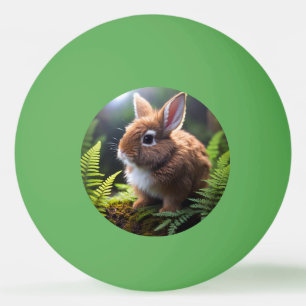 Balle De Ping Pong "Petite Charme : Le lapin nain Brown et blanc"