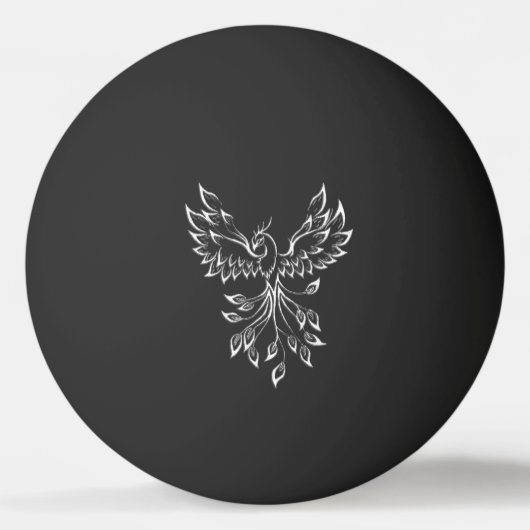 Balle De Ping Pong Phoenix se lève sur le noir (Devant)