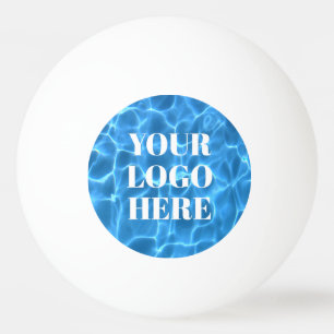 Balle De Ping Pong Photo de piscine Aqua Blue pour votre logo