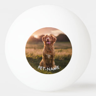 Balle De Ping Pong Photo personnalisée avec le nom de votre chien