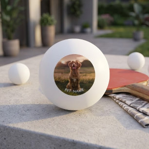Balle De Ping Pong Photo personnalisée avec le nom de votre chien