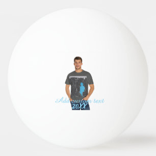 Balle De Ping Pong Photo Vertical Complet - Texte personnalisé Script