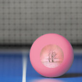 Balle De Ping Pong Pieds Ballerina rose classique (Filet)