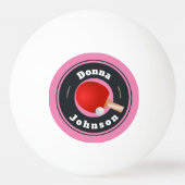 Balle De Ping Pong Ping Pong Ball - Custom Ajouter votre nom rose (Devant)