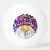 Balle De Ping Pong Ping Pong Ball Gnome De Noël En Casquette Violet (Dos)
