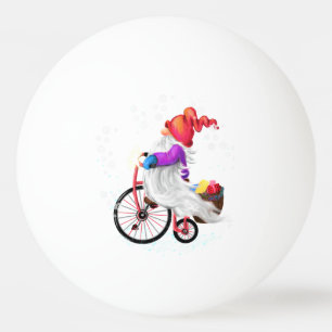Balle De Ping Pong Ping Pong de Noël Gnome avec vélo et cadeau