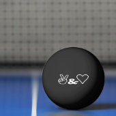 Balle De Ping Pong Ping-pong Peace & Love (Filet)