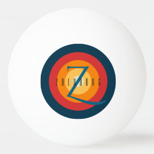 Balle De Ping Pong Ping Pong Personnalisé Nom Modifiable Initial Cute