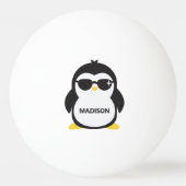 Balle De Ping Pong Pingouin cool de nom personnalisé (Dos)
