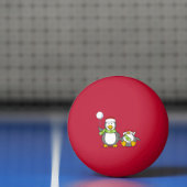 Balle De Ping Pong Pingouins de Noël (Filet)