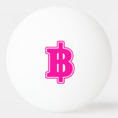 Balle De Ping Pong PINK BAHT SIGNER ฿ Thai Devise ฿ (Dos)