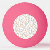 Balle De Ping Pong Pink Pearls Gold Chain   (Dos)
