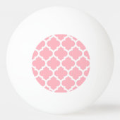 Balle De Ping Pong Pink White Moroccan Quatrefoil (Dos)