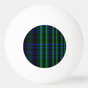 Balle De Ping Pong Plaid bleu et vert vérifié