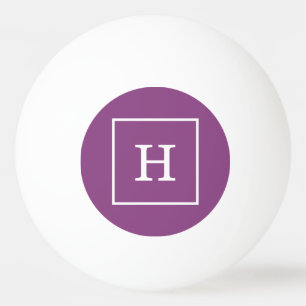 Balle De Ping Pong Plum Purple White Framed