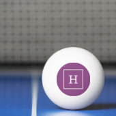 Balle De Ping Pong Plum Purple White Framed (Filet)